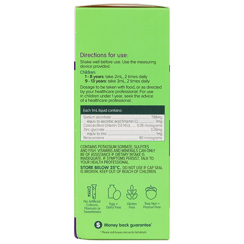 Thực phẩm bảo vệ sức khỏe Brauer Kids Liquid Zinc - 5